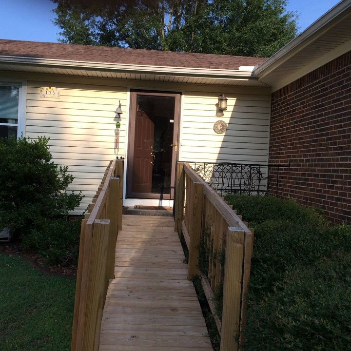 q what color should i stain the ramp , curb appeal, paint colors, painting, What color should I stain the ramp Should I change the front door color