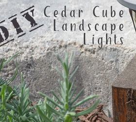 diy cedar cube landscape lights, landscape, lighting, outdoor living, woodworking projects