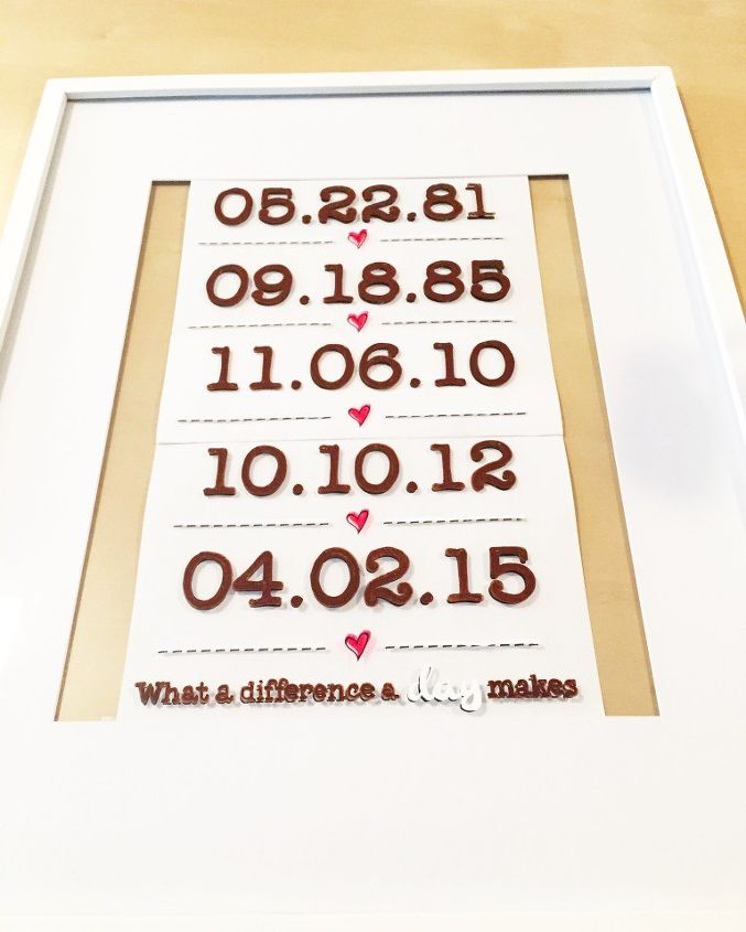 diy what a difference a day makes wall art