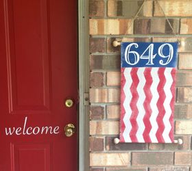 patriotic street number banner tutorial, crafts, curb appeal, how to, patriotic decor ideas