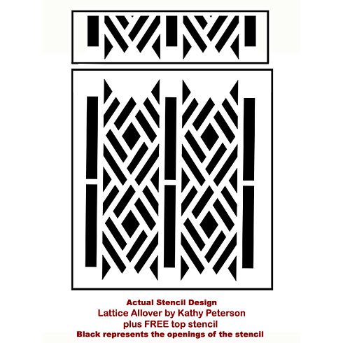 a stenciled entryway using the lattice allover wall pattern, diy, home decor, how to, painting, wall decor