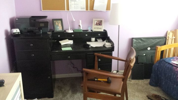 q the desk in my office needs an upgrade, painted furniture, painting wood furniture, woodworking projects