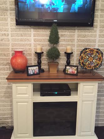 electric fireplace gets a facelift
