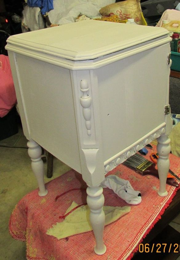 q i want to decoupage this small chest using sheet music i need advice, decoupage, painted furniture, painting wood furniture