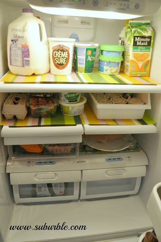 s want an organized fridge try this today , appliances, organizing, Use liners to delineate between sections