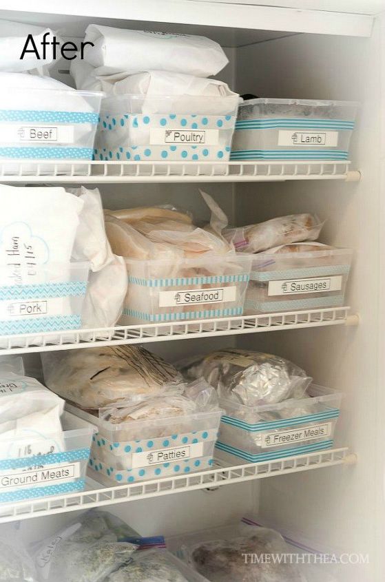 s want an organized fridge try this today , appliances, organizing, Add designated food bins to your freezer