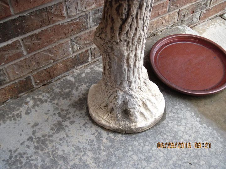 q what kind of paint would i use to spray paint my old birdbath , painting, painting concrete