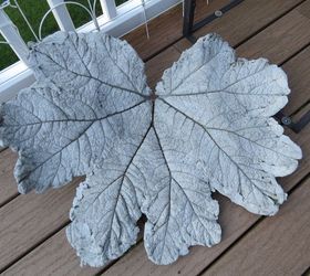 how to cast a cement garden leaf
