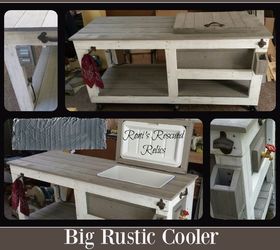 big rustic style cooler, outdoor furniture, rustic furniture, woodworking projects