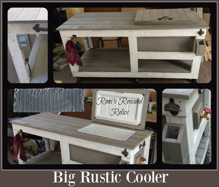big rustic style cooler, outdoor furniture, rustic furniture, woodworking projects