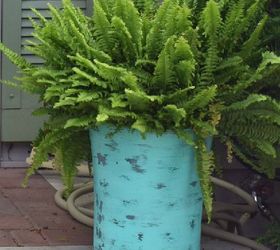 diy large planters from trash cans , container gardening, gardening, repurposing upcycling