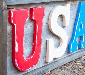 Easy Rustic Wood USA Sign