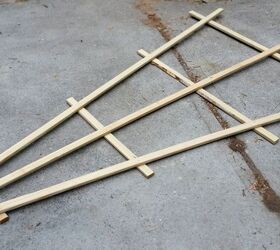 easy diy fan trellis to spruce up your vines creepers, I m getting excited It s almost done