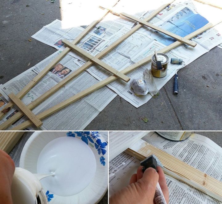 easy diy fan trellis to spruce up your vines creepers, Almost done Let s get this trellis finished