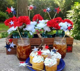 decoracin de picnic del 4 de julio con estrellas