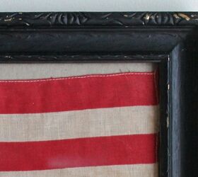 patriotic wall art framing vintage flags, crafts, patriotic decor ideas, seasonal holiday decor, wall decor
