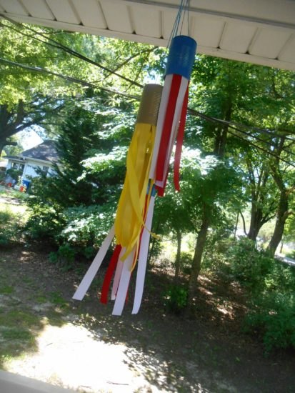 patriotic wind chime or wind socks, crafts, outdoor living, seasonal holiday decor