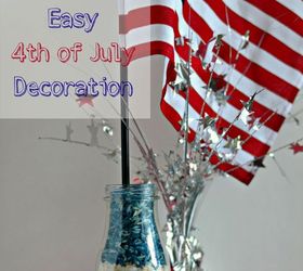 easy 4th of july table top decoration , crafts, patriotic decor ideas, seasonal holiday decor