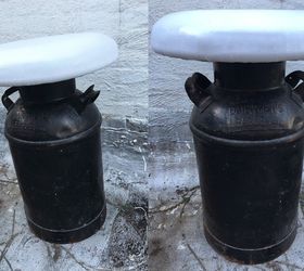 turn a vintage milk can into a stylish stool