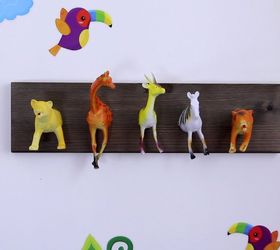 turn toy animals into fun clothing hooks
