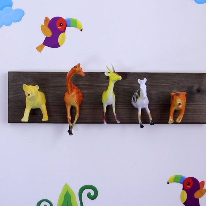turn toy animals into fun clothing hooks