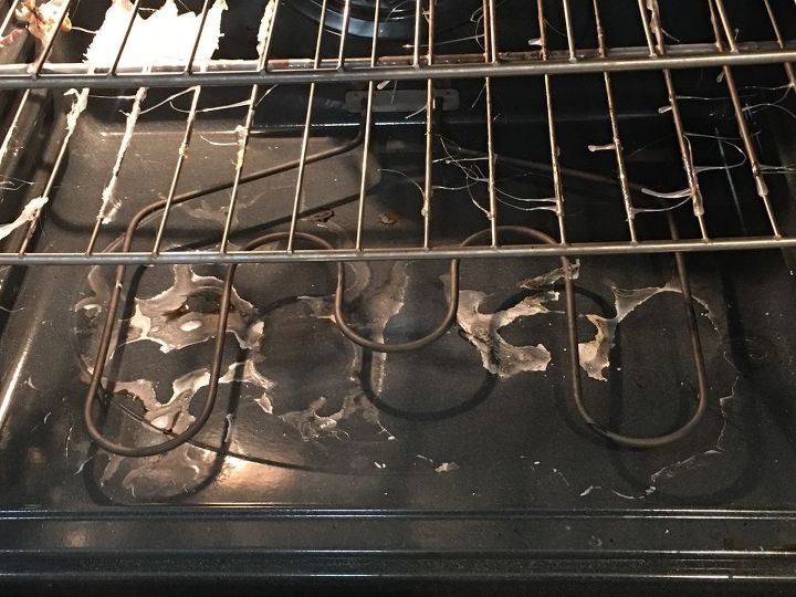 Removing melted plastic from oven racks and oven interior | Hometalk