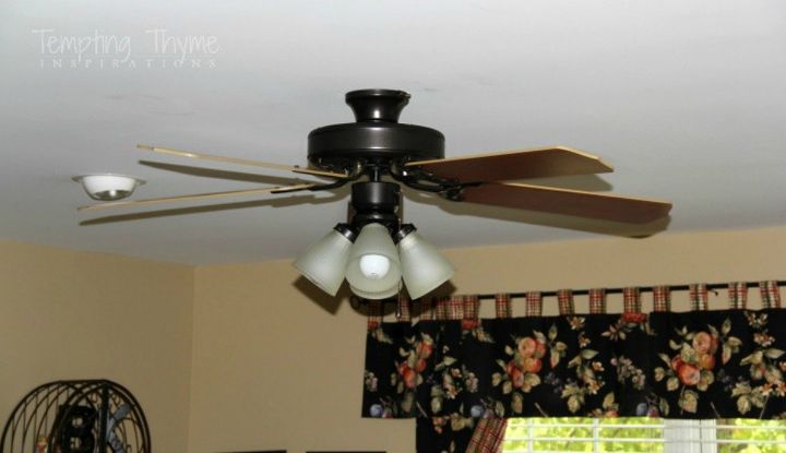13 ways to upgrade your boring ceiling fan on a budget, Turn a brass base into a bronze beauty