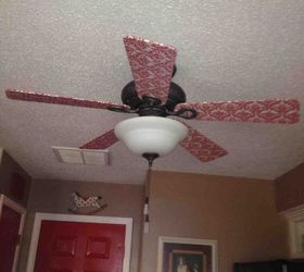13 ways to upgrade your boring ceiling fan on a budget, Use fabric to give old blades a classy touch