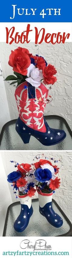 decoracin de botas del 4 de julio