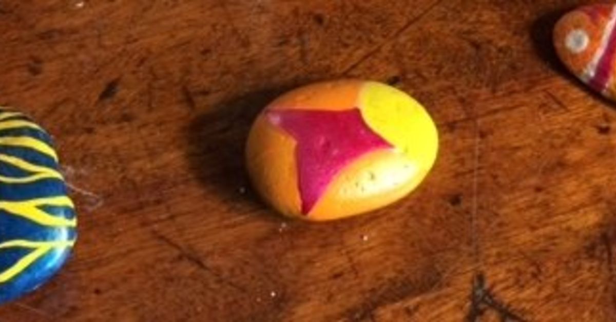 Rocking Pebble Art With Painted Fish Hometalk