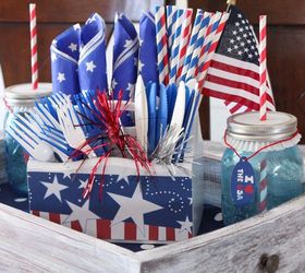 Re-Purposed Drawer Into Patriotic Tray