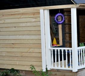 custom built playhouse, diy, entertainment rec rooms, outdoor living, painting, porches, woodworking projects