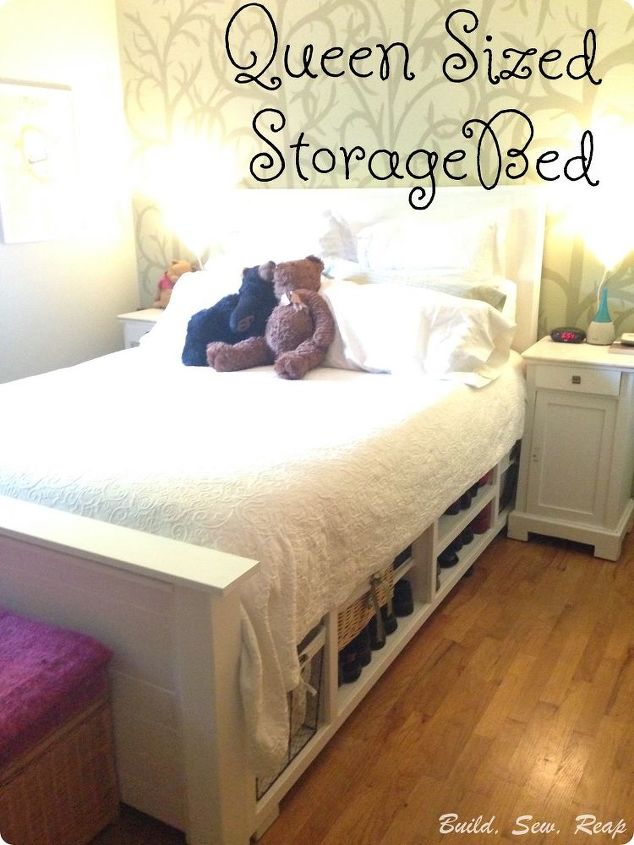 queen sized storage bed, storage ideas