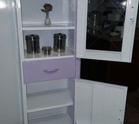 vintage metal utility pantry cabinet gets madeover