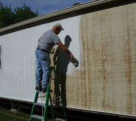 repainting masonite siding, diy, home improvement, home maintenance repairs, painting