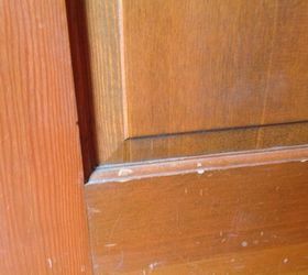 easy way to spiff up good wood doors, Door damage