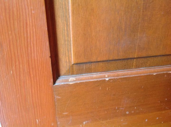 easy way to spiff up good wood doors, Door damage