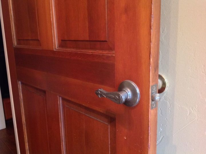 easy way to spiff up good wood doors, Door damage