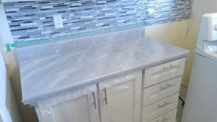 my kitchen updo how i marbled the counter tops with paint