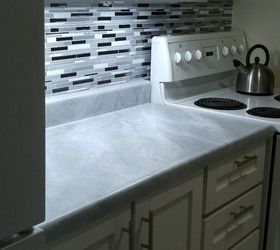 My Kitchen Updo - How I Marbled the Counter Tops With Paint!