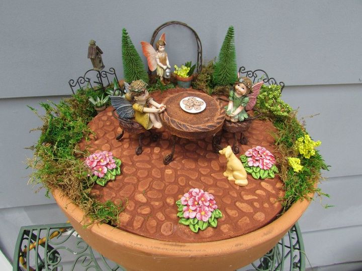clay pot fairy garden , crafts, gardening, how to