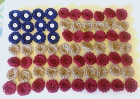 yoyo bandeira americana de croch