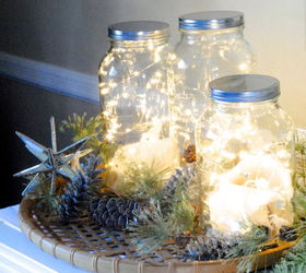 s 16 unexpected ways to use christmas lights this summer, christmas decorations, home decor, lighting, repurposing upcycling, Make glowing jar lamps to brighten corners