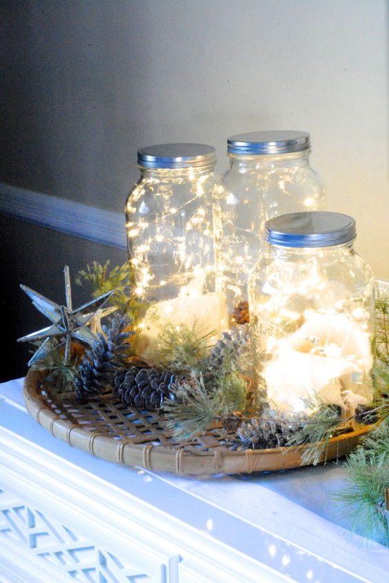 s 16 unexpected ways to use christmas lights this summer, christmas decorations, home decor, lighting, repurposing upcycling, Make glowing jar lamps to brighten corners