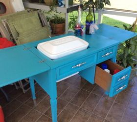 sewing table cooler copy diy, how to, outdoor furniture, painted furniture