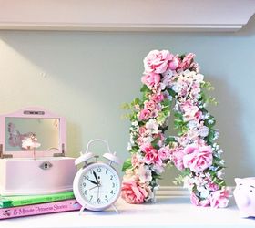 diy floral monogram, bedroom ideas, crafts, home decor, how to