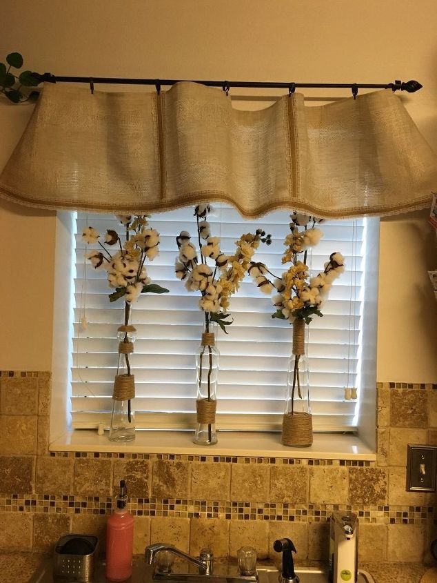 this little valance, crafts, repurpose household items, repurposing upcycling, reupholster, window treatments, windows