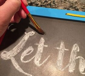 how to do chalkboard lettering, chalkboard paint, crafts, how to
