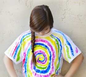 easy tie dye shirt, crafts, how to