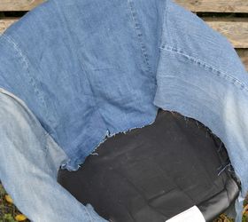 easy free chair upholster using your old jeans , home office, how to, repurposing upcycling, reupholstoring, reupholster